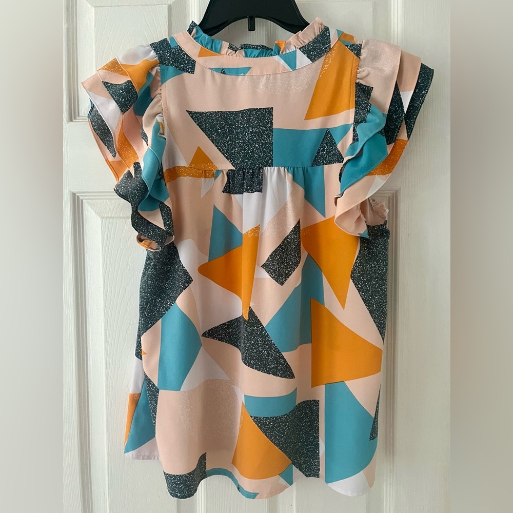 Entro Multicolor Ruffle Top - Picture 4 of 4